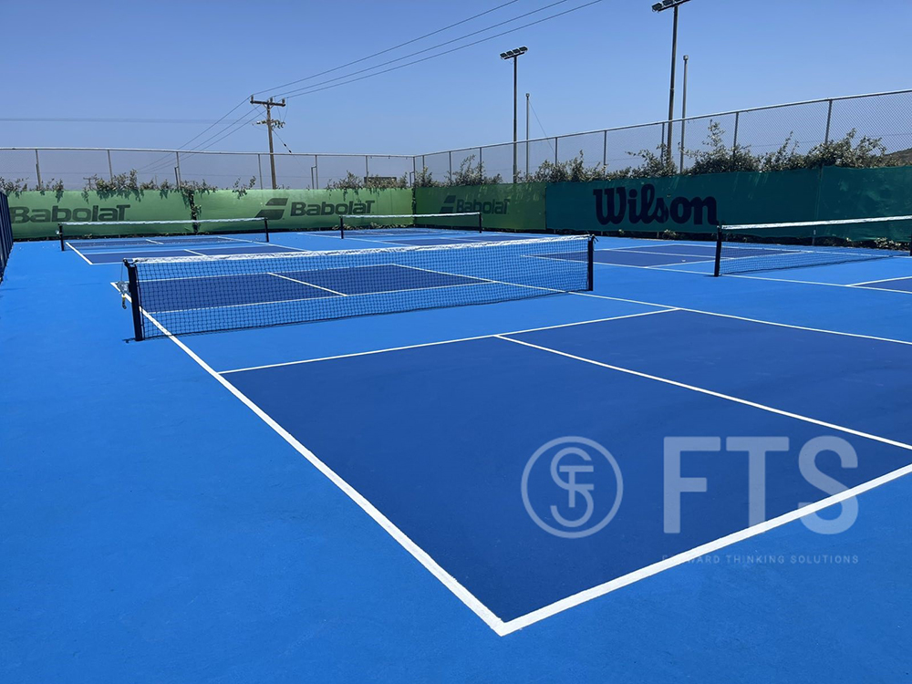 Κατασκευή 4 γηπέδων Pickleball σε αθλητικό χώρο στην Πάρο από την FTS HELLAS Ιούνιος 2025