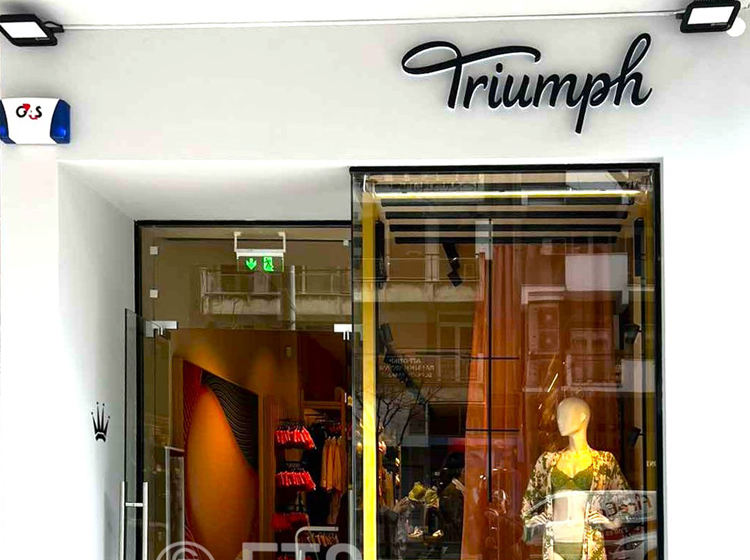 Κατασκευή καταστήματος της TRIUMPH από την FTS HELLAS στην Θεσσαλονίκη