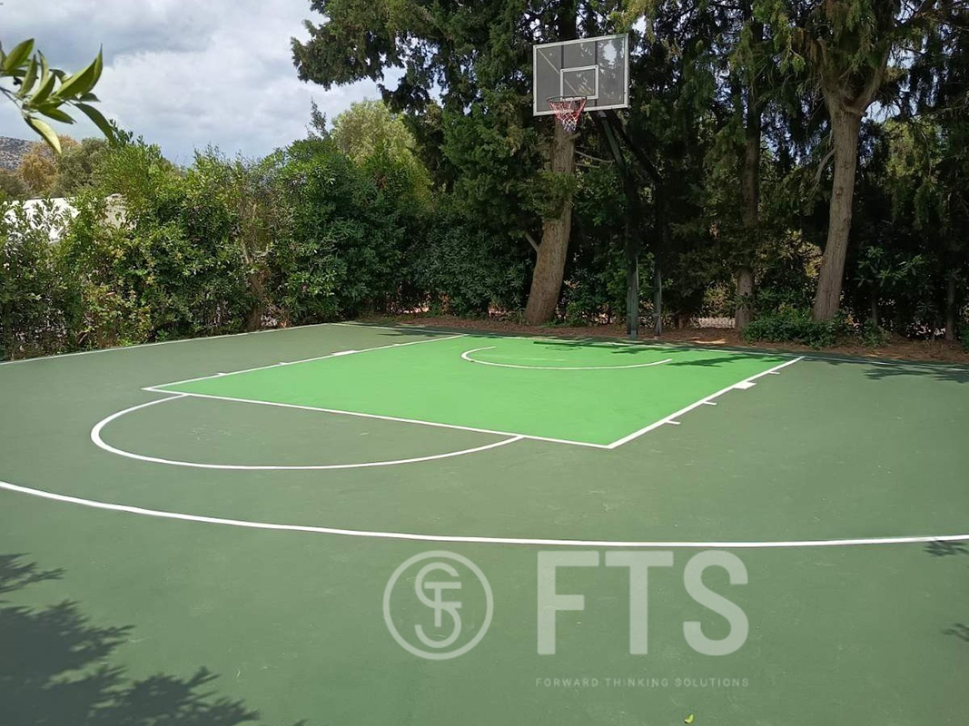 Κατασκευή γηπέδου  mini Basket σε ιδιωτικό χώρο στην Μαραθώνα Αττικής από την FTS HELLAS