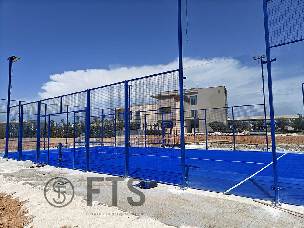 Construction of PADEL court in a hotel complex in Nea Moudania, Chalkidiki by FTS HELLAS - May 2025